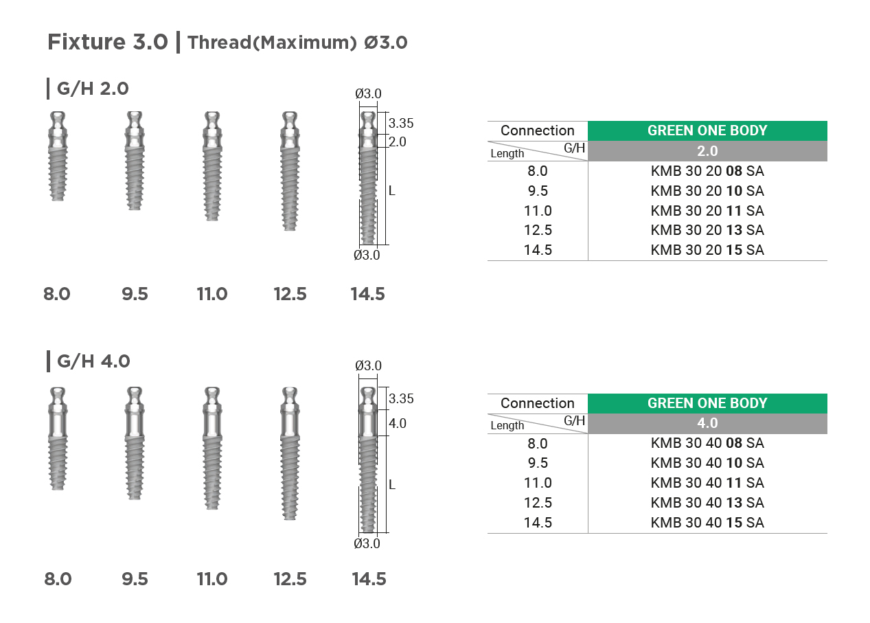IB mini Ball type Ø3.0